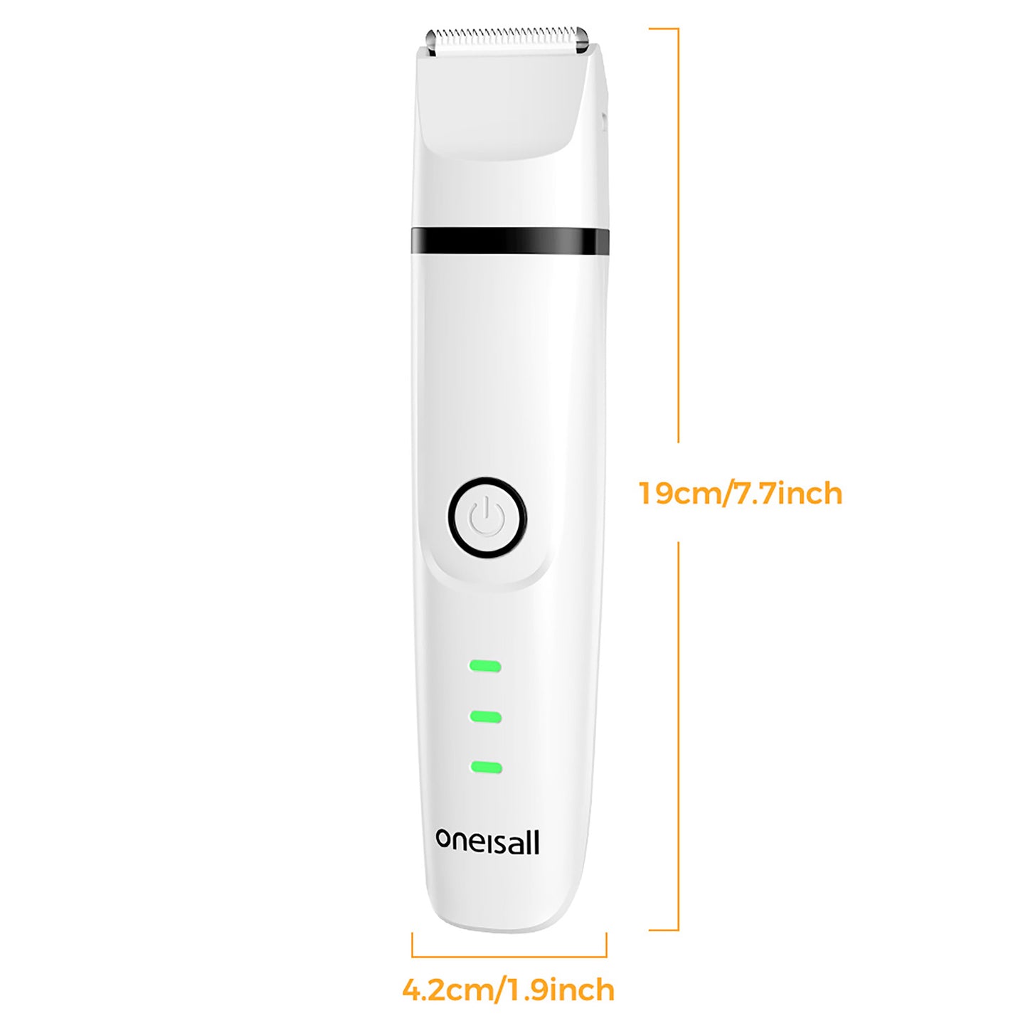 Oneisall N12 Dog Paw Trimmer for Dogs, 4-in-1 Low Noise Cordless Dog Grooming Kit, Body Dog Clipper & Face Dog Clipper & Dog Paw Clipper & Dog Nail Grinder - White