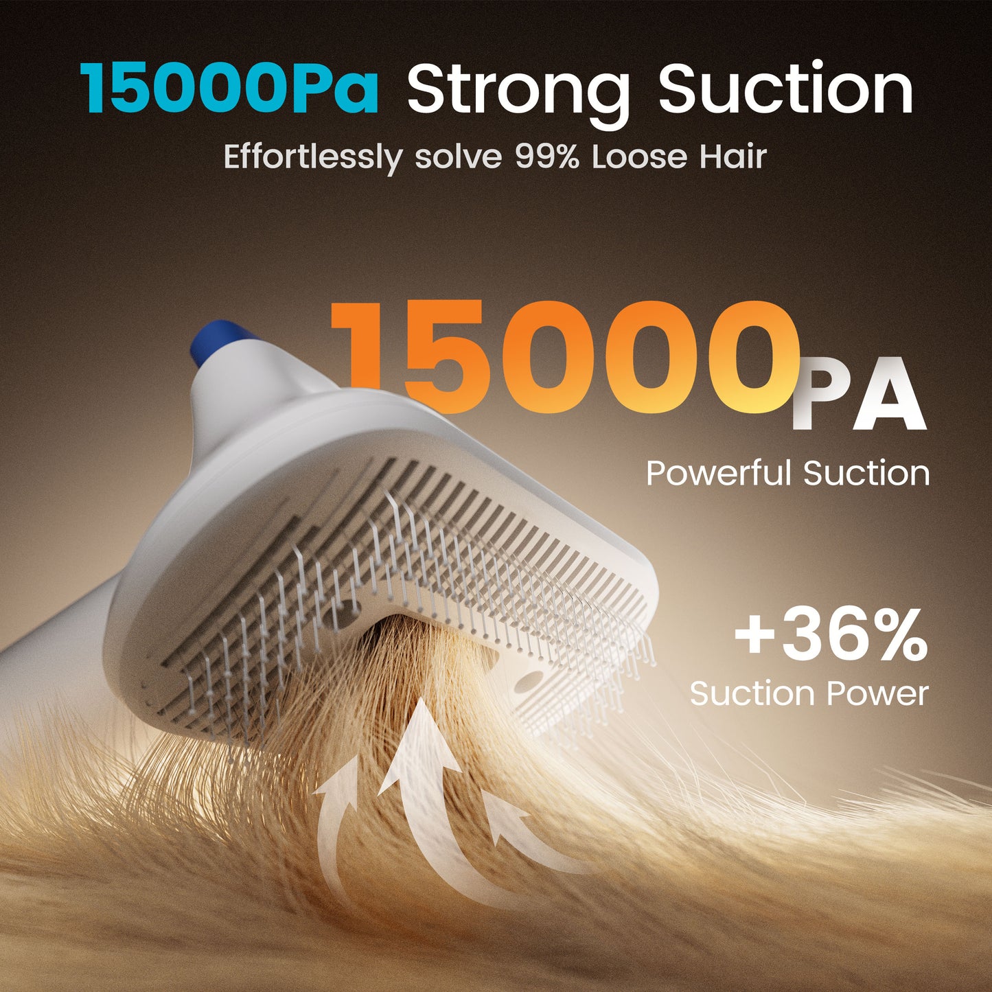 Oneisall LM6 15000Pa Dog Grooming Vacuum for Shedding 99% Pet Hair, 9-in-1 400W Dog Grooming Kit with 2L Dust Cup & Grooming Tools, Pet Hair Vacuum Cleaners for Home, Blue