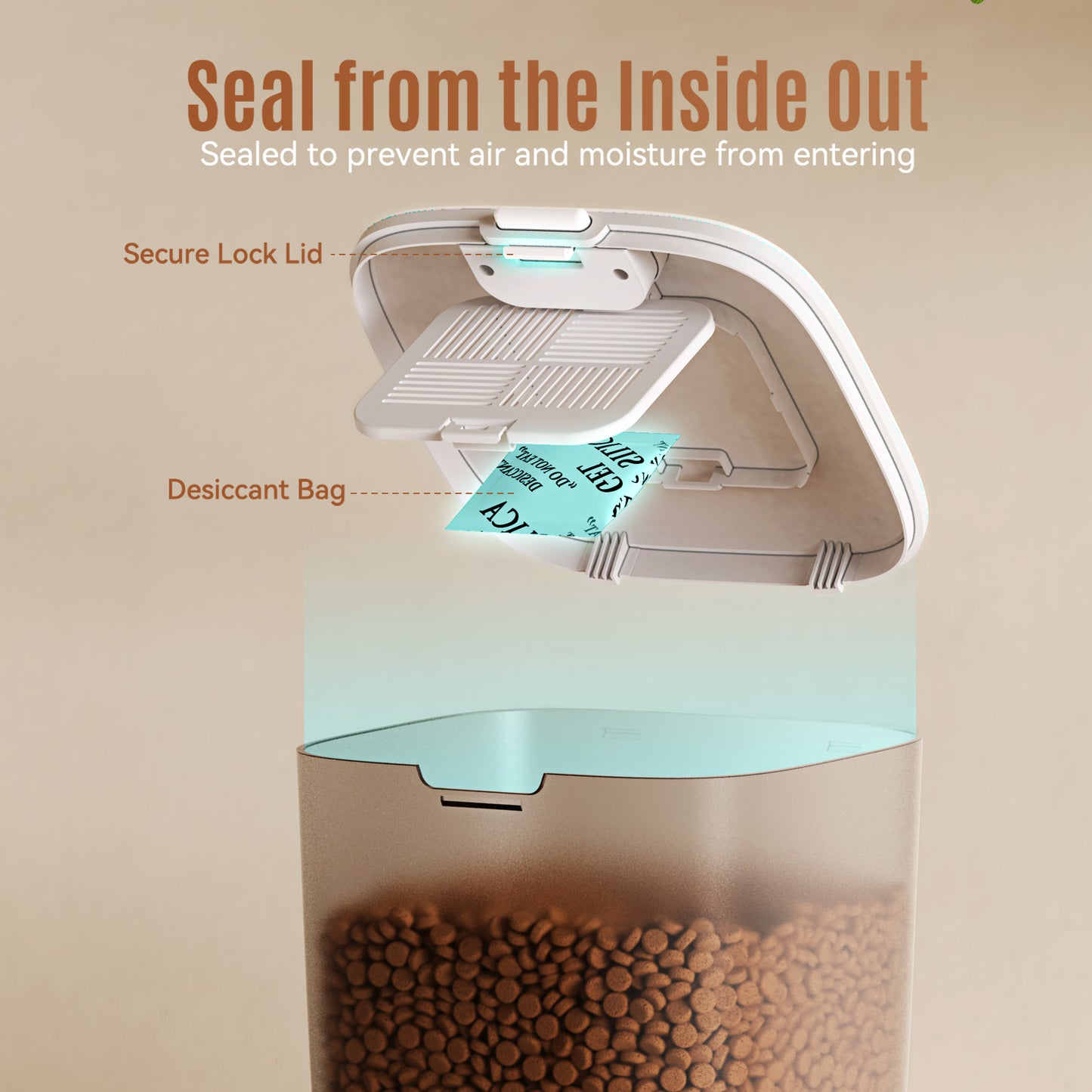 Oneisall WF-53 Automatic Cat Feeder, 2.4GHz WiFi Timed Cat Feeder with App Control, 3.5L/12 Cup Cat Food Dispenser for Dry Food, 10 Meals Per Day Auto Cats Feeder, White
