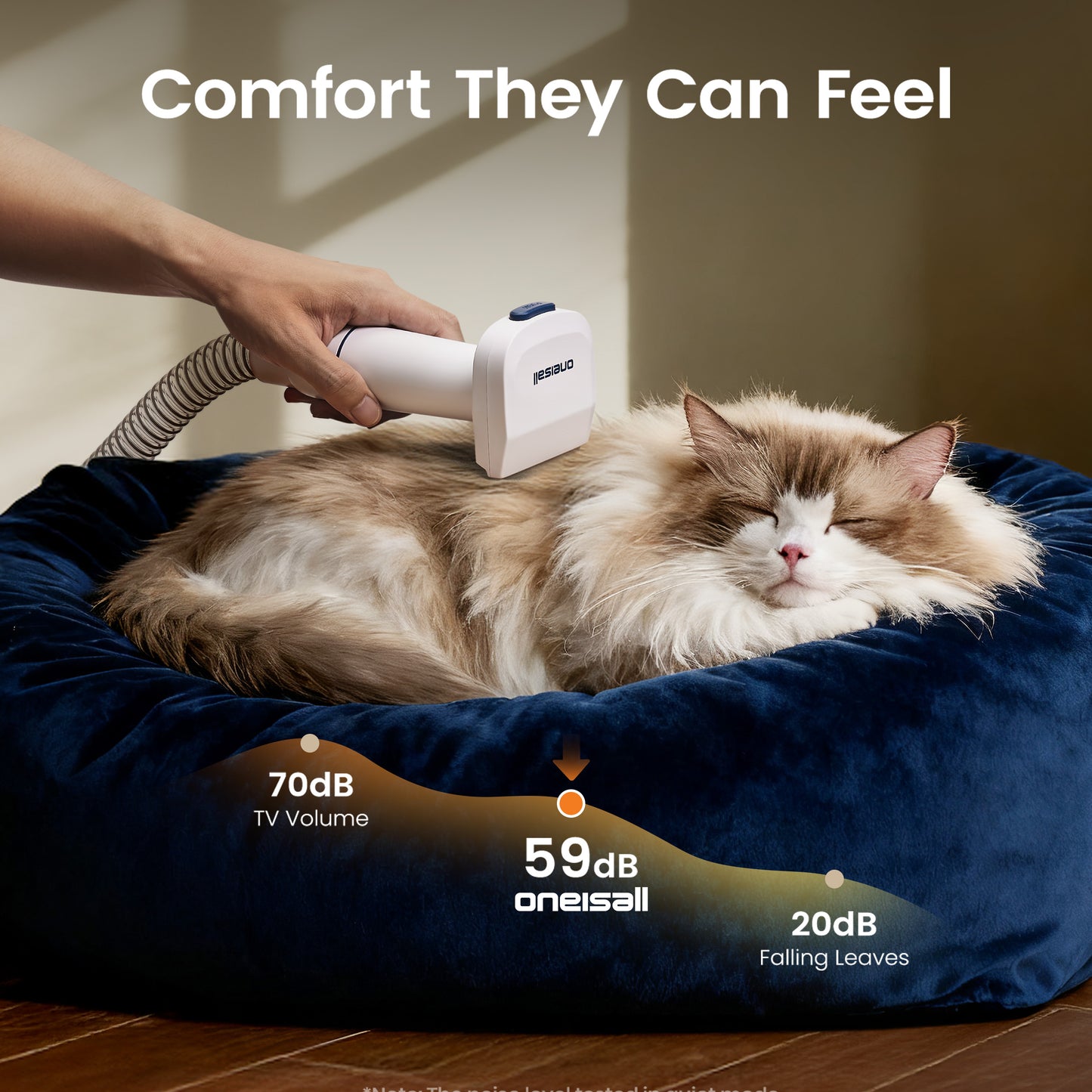 Oneisall 15000Pa Dog Grooming Vacuum, PG08 Dog Hair Vacuum Cleaners Shedding 99% Pet Hair, ≤ 59dB Quiet Dog Grooming Kit with Dog Clipper/Trimmer/Nail Grinder & 3 Grooming Tools, 2L Canister, Blue