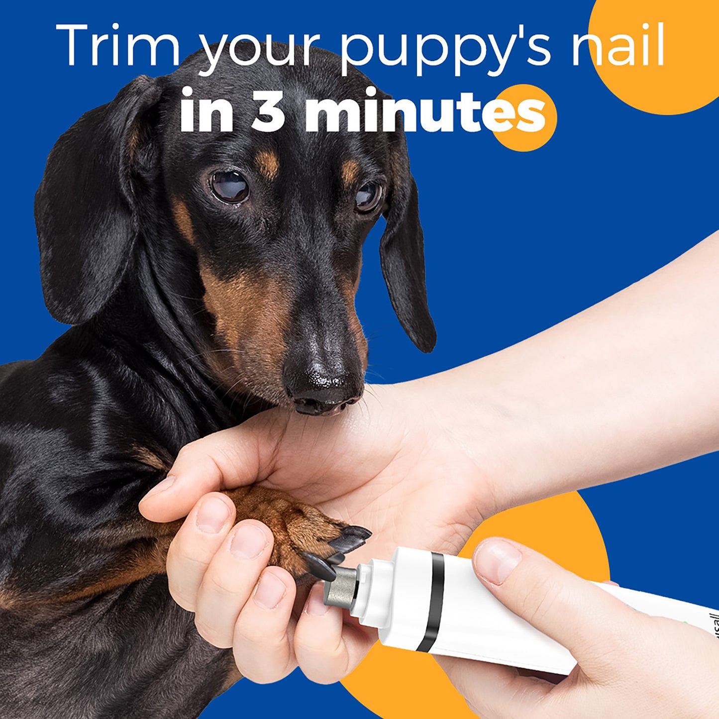 Oneisall N12 Dog Paw Trimmer for Dogs, 4-in-1 Low Noise Cordless Dog Grooming Kit, Body Dog Clipper & Face Dog Clipper & Dog Paw Clipper & Dog Nail Grinder - White