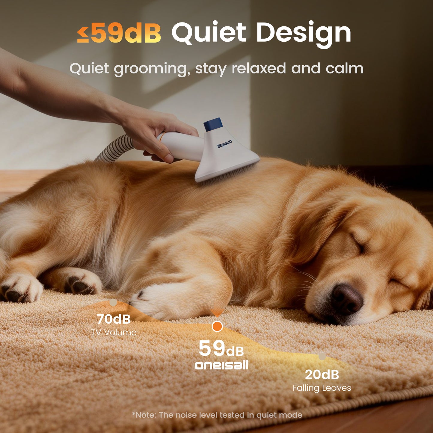 Oneisall LM6 15000Pa Dog Grooming Vacuum for Shedding 99% Pet Hair, 9-in-1 400W Dog Grooming Kit with 2L Dust Cup & Grooming Tools, Pet Hair Vacuum Cleaners for Home, Blue