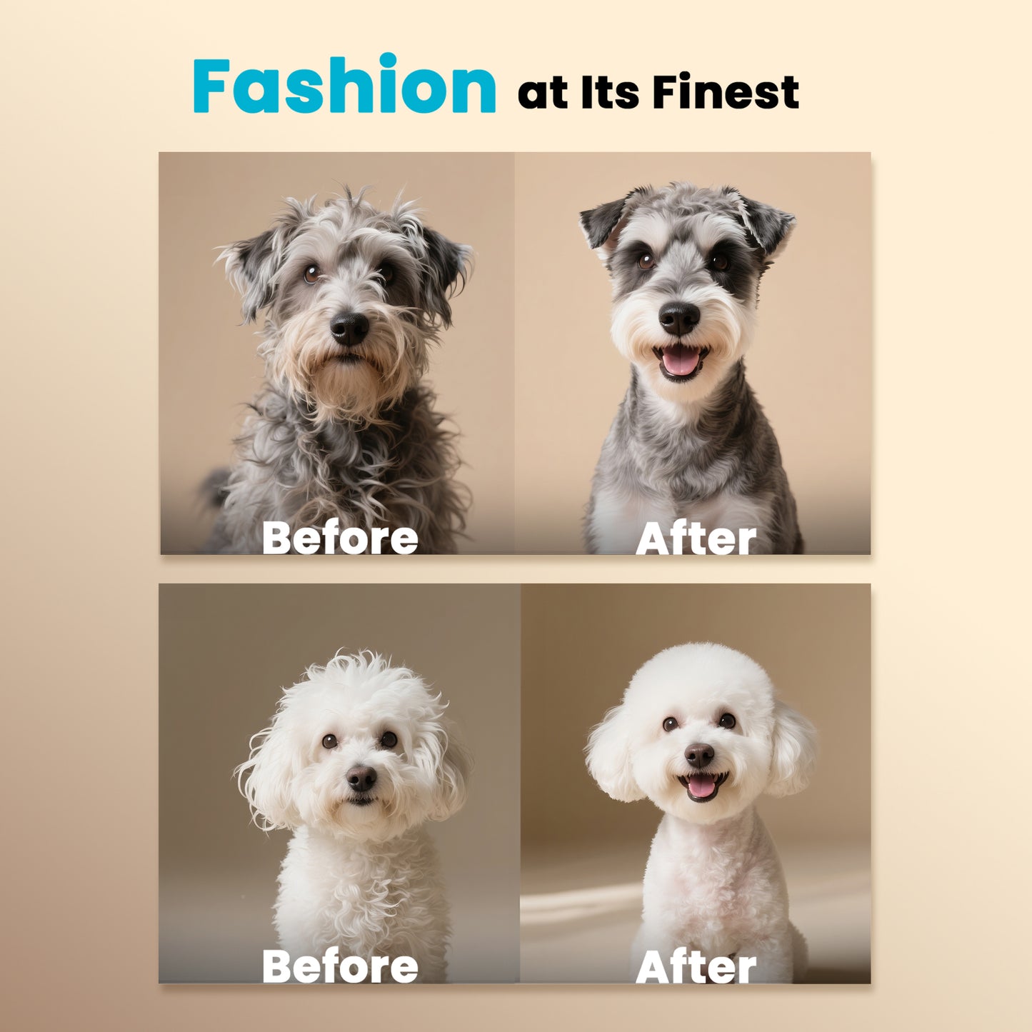 Oneisall DC-200 Dog Clippers for Grooming, Pro Dog Grooming Clippers Kit for Home, 2-Speed & 5 Adjustable Blade Height Dog Hair Clippers, IPX7 Waterproof, Detachable Blade, Low Noise, Black