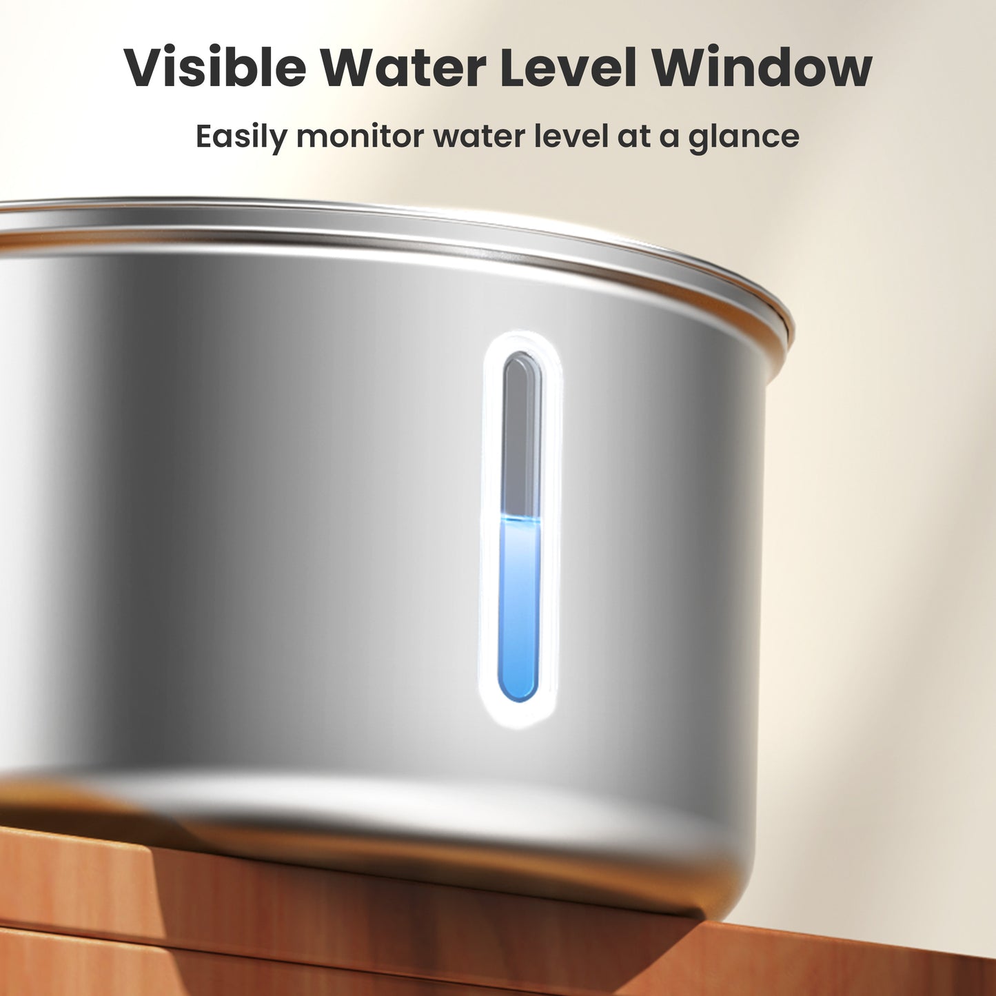 Oneisall CW-05 Stainless Steel Cat Water Fountain Wireless, 3.2L/108oz Low Noise Automatic Water Dispenser for Cats, Triple Filter Cat Fountains for Drinking - Silver